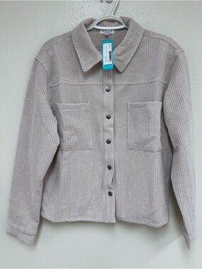 AVLN Studio - Eva Corduroy Cropped Shacket - Beige - Women’s M